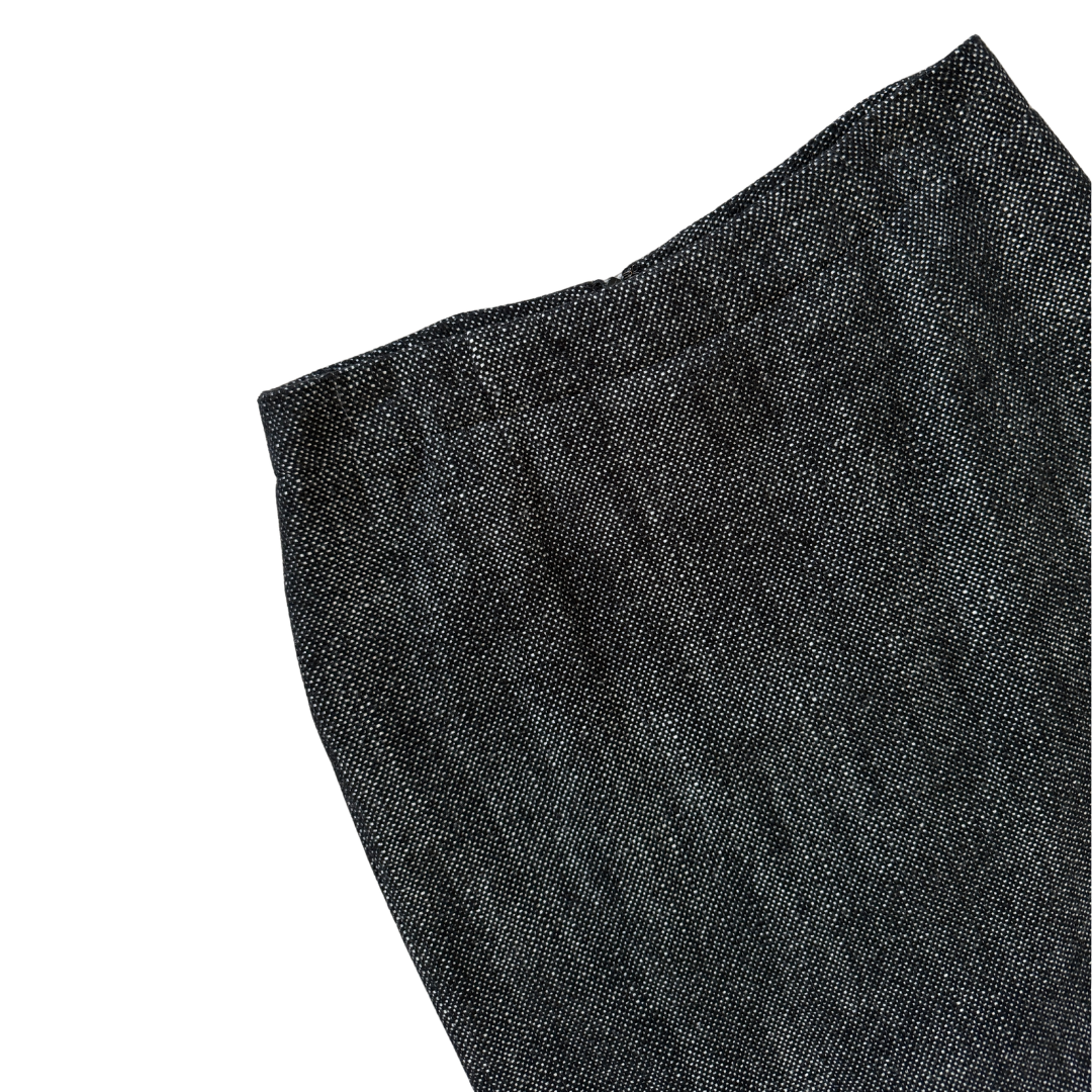 Banana Republic Dark Grey Check Print Skirt | 6 (Medium)