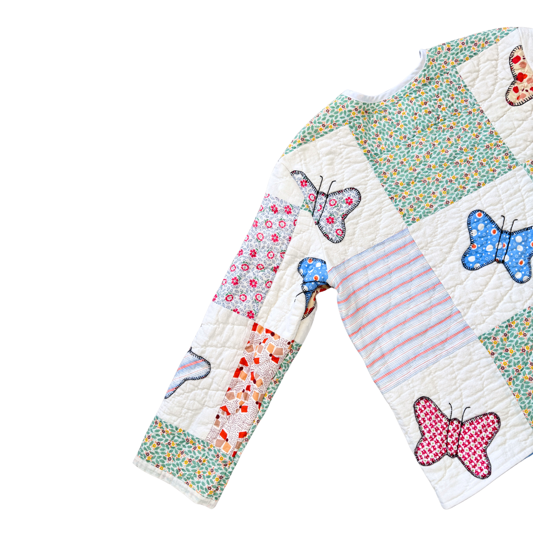 Recycled Quilted Butterfly Jacket | Medium