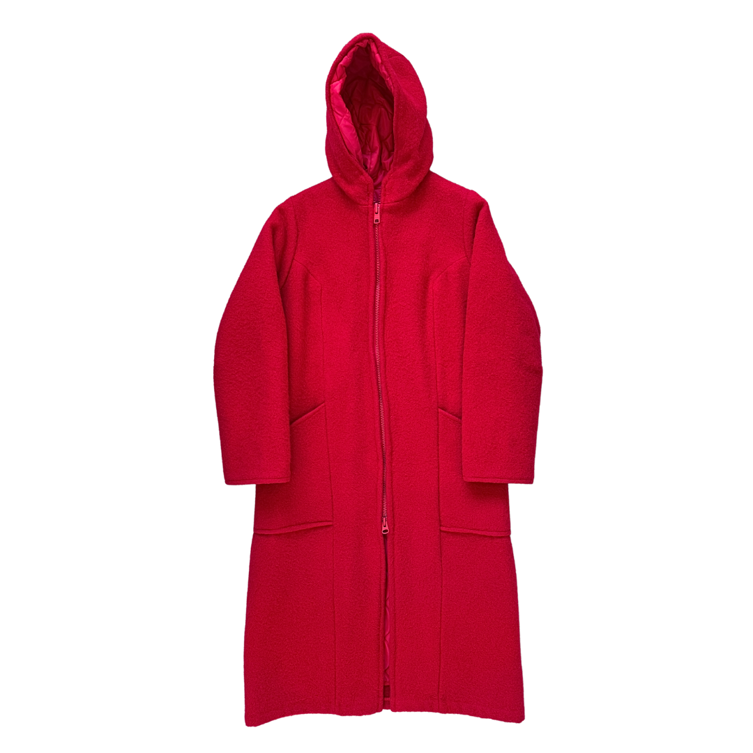 Vintage 1980s-1990s Red Winter Parka | Small-Medium