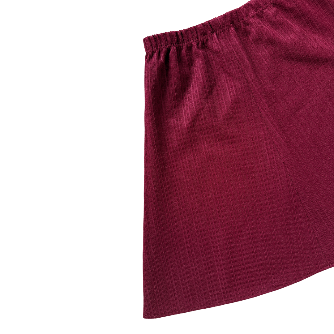 Burgundy Skater Skirt | Small