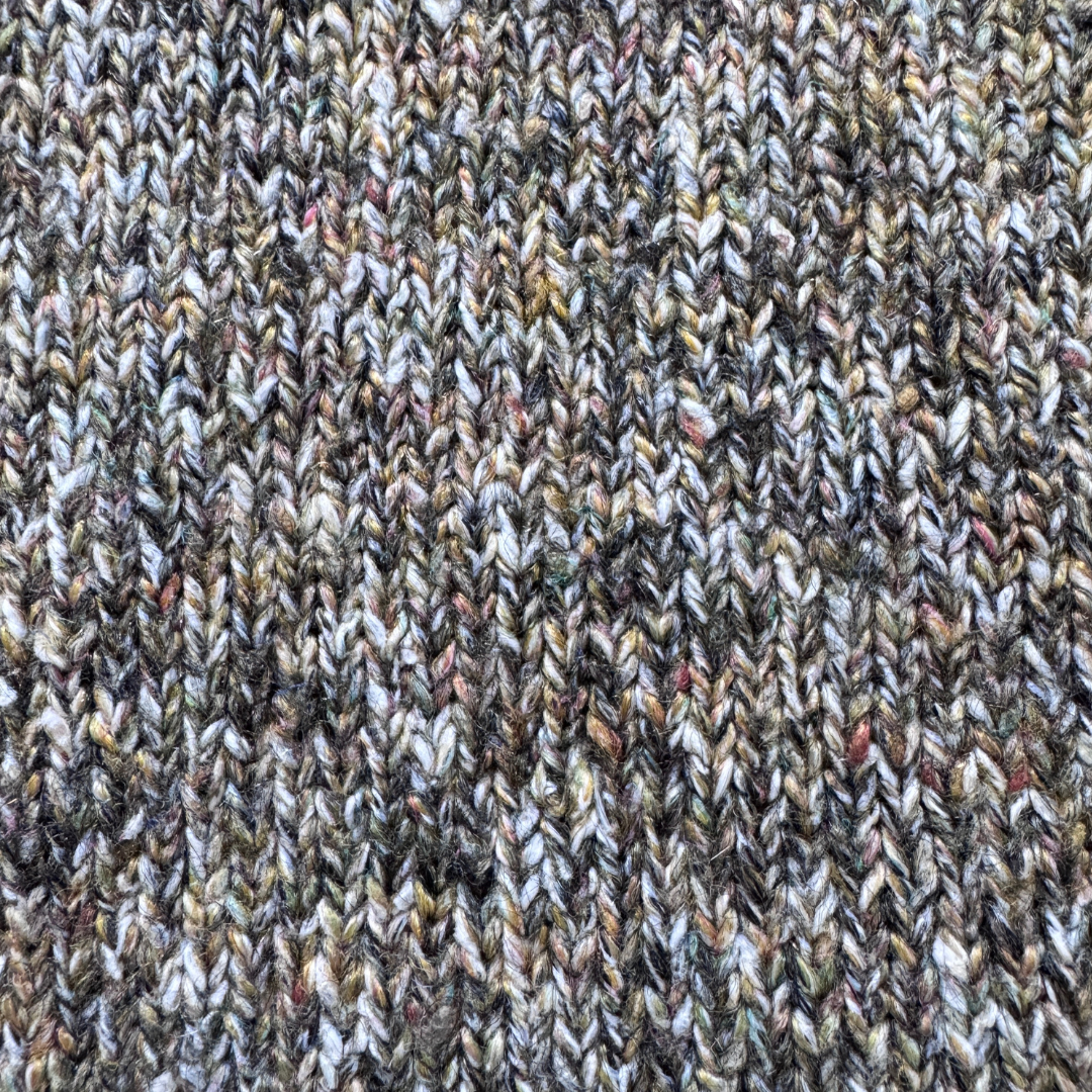 Men's America Tradition Marled Green and Brown Wool Blend Collared Sweater | Large