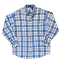 Cutter and Buck Men's Blue Plaid Shirt | Large / Extra-Large