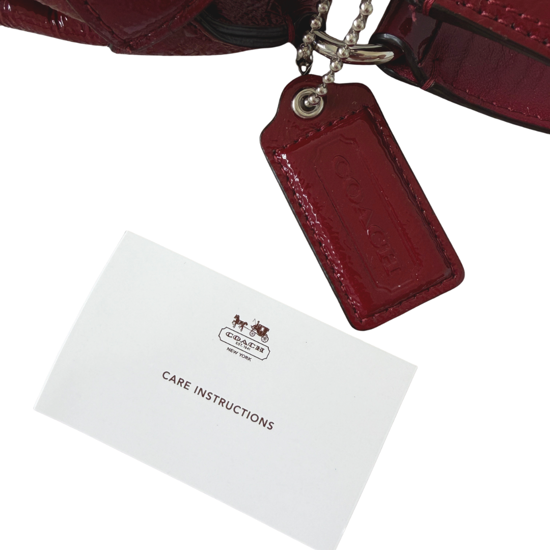 Coach Cherry Red Madison Maggie Patent Leather Soho Bag