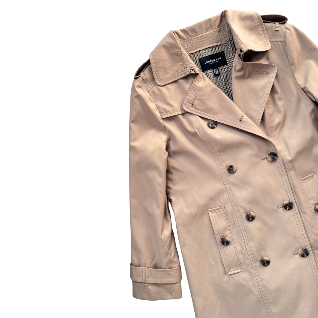 London Fog Khaki Trench Coat | Medium