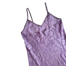 Load image into Gallery viewer, Donna Sheer Mauve Floral Slip Dress | Medium
