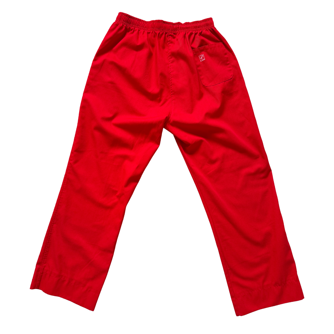 Dalesport Red Cotton Blend Pull On Pants | Medium - Large