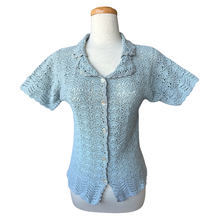 Load image into Gallery viewer, Jantzen Classics Crochet Collared Short Sleeve Blouse | Small

