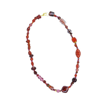 Load image into Gallery viewer, Up-cycled Red Glass Beaded Necklace
