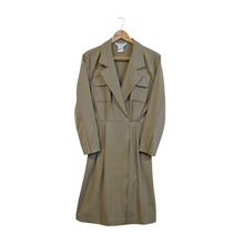 Load image into Gallery viewer, Vintage 1970s Beige Wool Utilitarian Trench Dress Hudson&#39;s Bay
