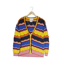 Load image into Gallery viewer, Primary Colours Chevron Knit Cardigan | XL
