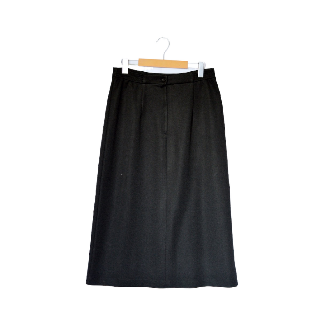 Simple Black Maxi Skirt | L