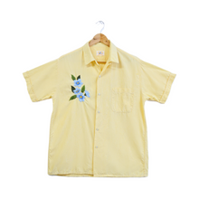 Load image into Gallery viewer, Men&#39;s Up-Cycled Hand Embroidered Forget-me-not Oxford Shirt | Large
