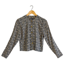 Load image into Gallery viewer, Geometric Blouse with Ornate Buttons | S
