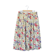Load image into Gallery viewer, Cotton Beige and Floral Print Maxi Skirt | S-M
