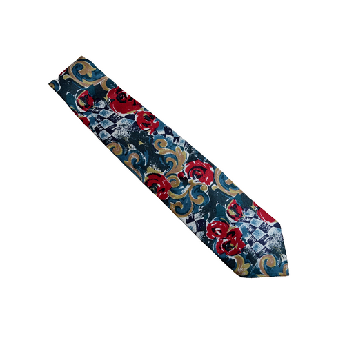 Vintage St. Leger Floral Cotton Tie | 1980s