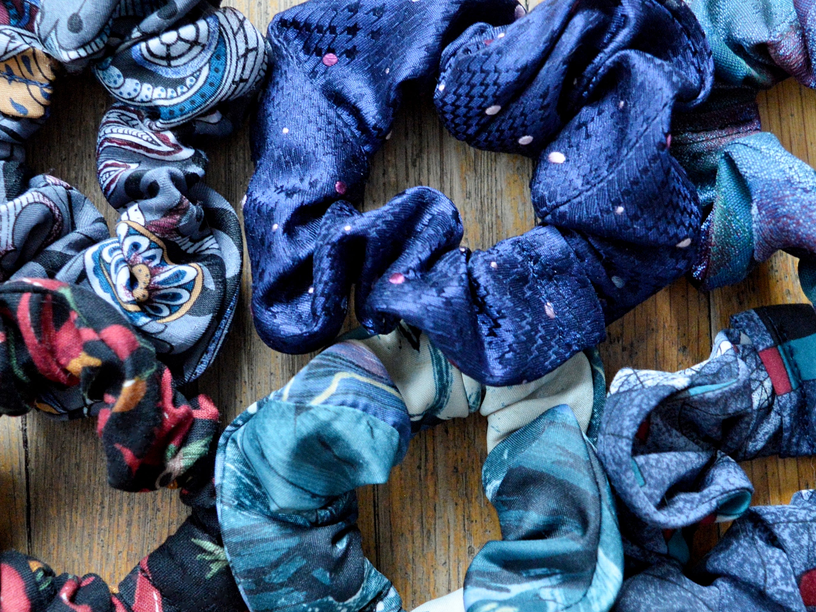 Recycled Material Scrunchie Mystery Bundle (3 pack)