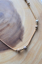 Load image into Gallery viewer, Up-Cycled Gold and Stone Bead Short Necklace
