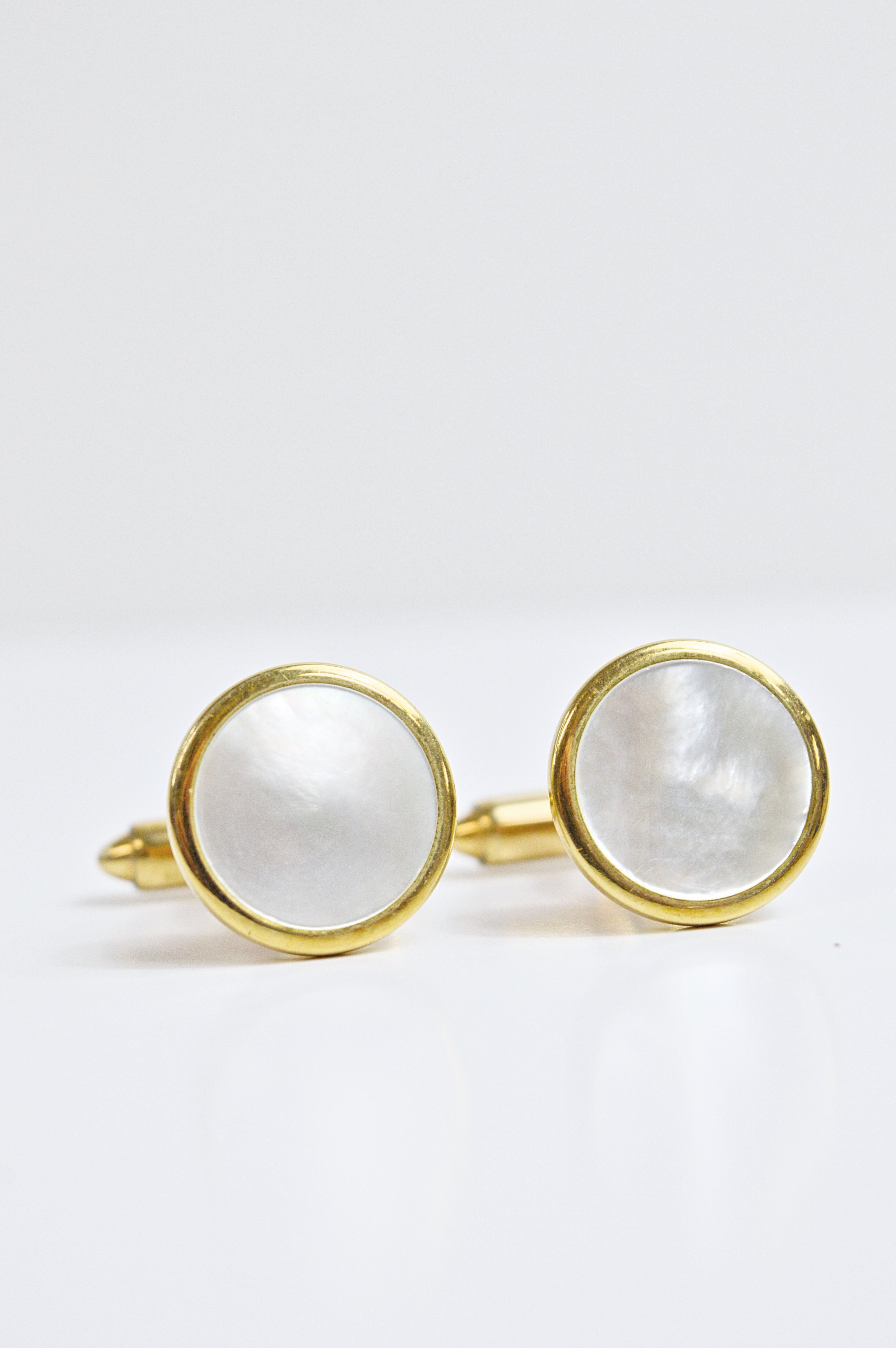 Vintage Krementz Gold Plated Mother Cuff Links | 1950s