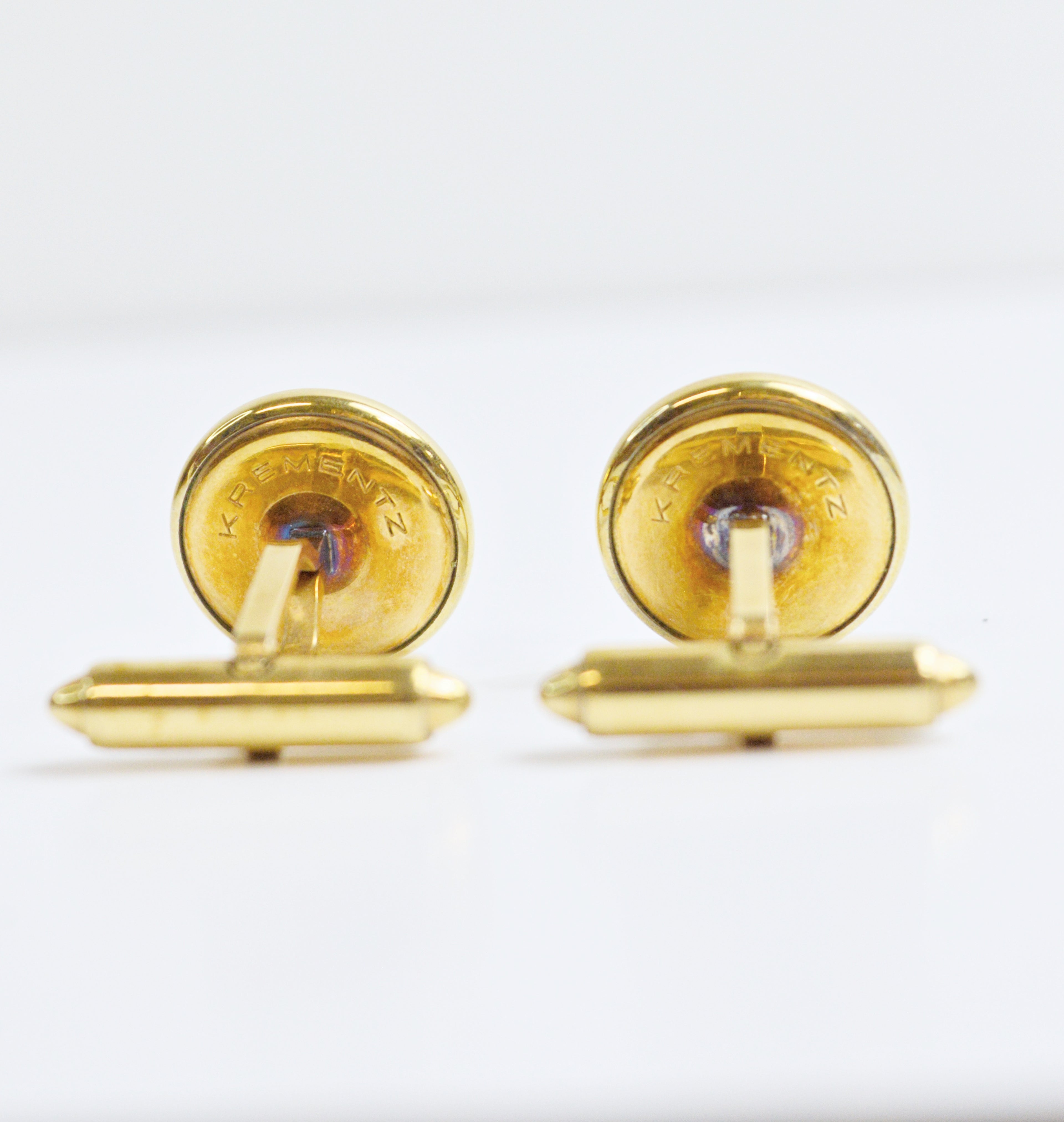 Vintage Krementz Gold Plated Mother Cuff Links | 1950s