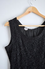 Load image into Gallery viewer, Geometric Beaded Black Sleeveless Dress | M
