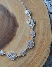 Load image into Gallery viewer, Vintage Sterling Silver Filigree Disc Necklace
