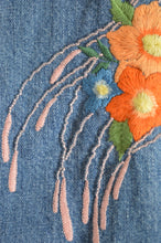 Load image into Gallery viewer, Up-cycled Hand Embroidered Jellyfish Denim Jacket | M
