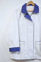 Load image into Gallery viewer, White Wind Jacket with Blue Trim | M-L
