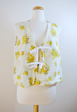 Load image into Gallery viewer, Up-cycled Handcrafted Vintage Floral Tie-Front Vest | Extra-Large
