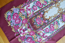 Load image into Gallery viewer, Vintage Rose Print &quot;Silk&quot; Scarf

