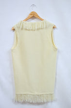Load image into Gallery viewer, Cream Knit Vest with Fringe | S-M
