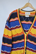 Load image into Gallery viewer, Primary Colours Chevron Knit Cardigan | XL
