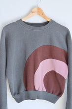 Load image into Gallery viewer, Grey and Pink Circular Geometric Sweatshirt | S-M
