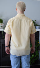 Load image into Gallery viewer, Men&#39;s Up-Cycled Hand Embroidered Forget-me-not Oxford Shirt | L
