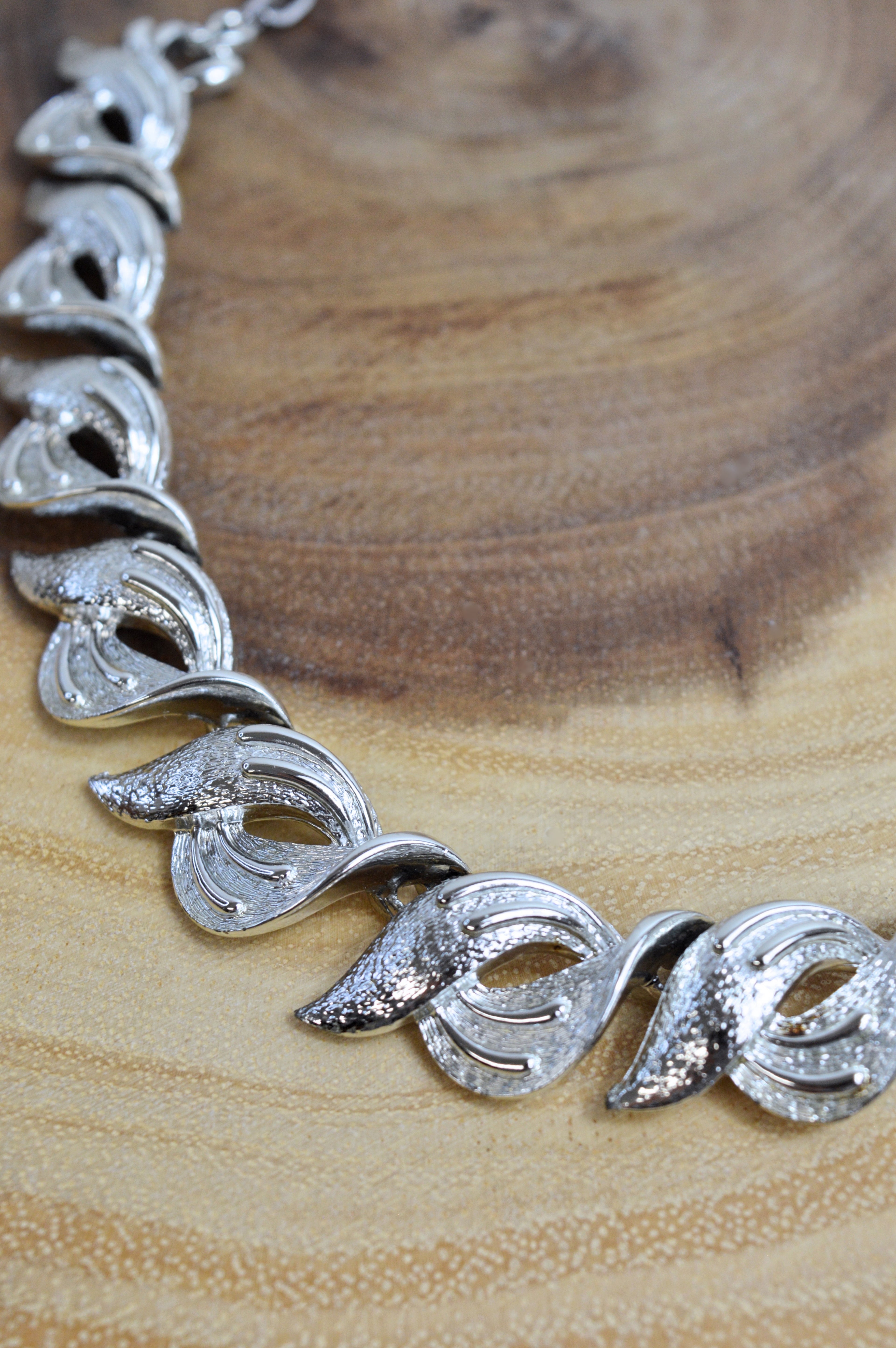 Vintage Coro Chunky Silver Statement Chocker Necklace | 1948