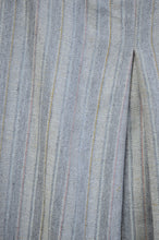 Load image into Gallery viewer, Grey Striped Textile Midi Skirt | S
