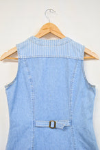 Load image into Gallery viewer, Sleeveless Denim Pinafore Dress | 1990s | Small
