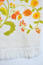 Load image into Gallery viewer, Up-cycled Vintage Orange and Yellow Floral Terry Towel Vest | Small-Medium
