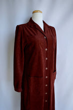 Load image into Gallery viewer, Burgundy Faux Suede Shirtdress | S-M
