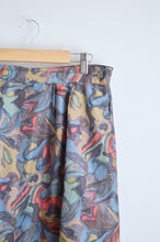 Load image into Gallery viewer, Multicoloured Abstract Print Silk Maxi Skirt | S
