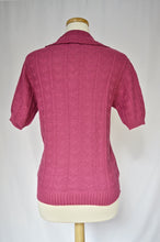 Load image into Gallery viewer, Pink Ruffled Collar Short Sleeve Knit Sweater | Medium
