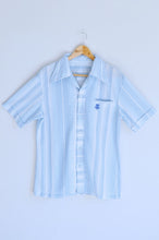 Load image into Gallery viewer, Vintage 1970s Blue Striped Button Down Shirt
