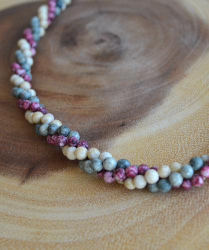 Vintage Multistrand Multicoloured Necklace