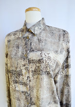 Load image into Gallery viewer, Neutral Tones Abstract and Floral Blouse | M-L
