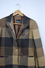 Load image into Gallery viewer, Brown Checkered Wool Blazer | M
