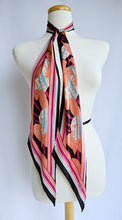 Load image into Gallery viewer, Monique Martin Pink, Blue and Orange Silk Scarf
