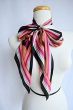 Load image into Gallery viewer, Monique Martin Pink, Blue and Orange Silk Scarf
