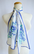 Load image into Gallery viewer, Blue and White Rose Scarf (Long)
