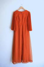 Load image into Gallery viewer, Burnt Orange Flutter Sleeve Gown | M
