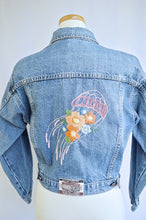 Load image into Gallery viewer, Up-cycled Hand Embroidered Jellyfish Denim Jacket | M
