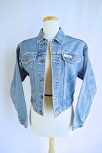 Load image into Gallery viewer, Up-cycled Hand Embroidered Jellyfish Denim Jacket | M
